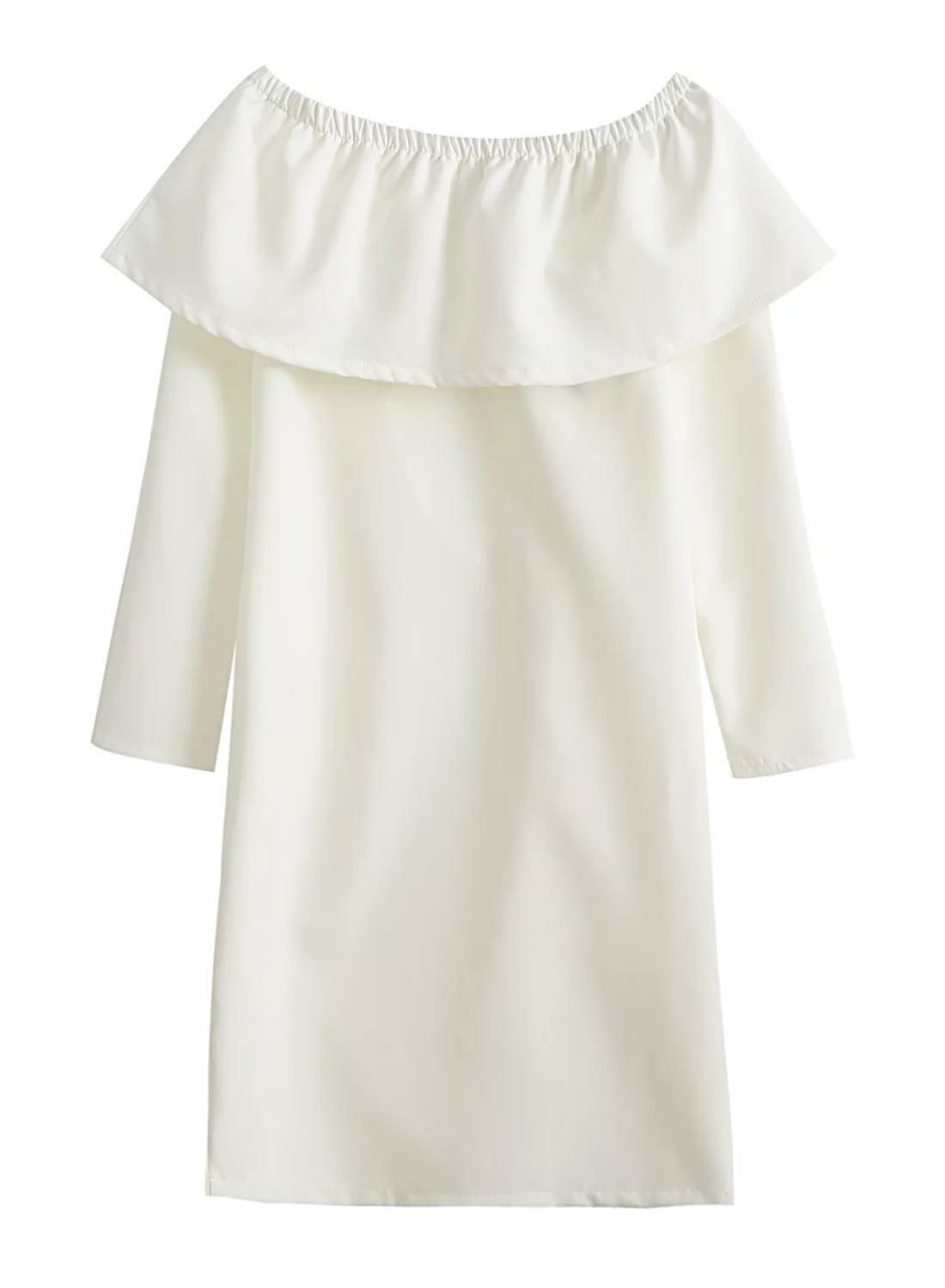 BM70359 Fashion Off-Shoulder Dress White