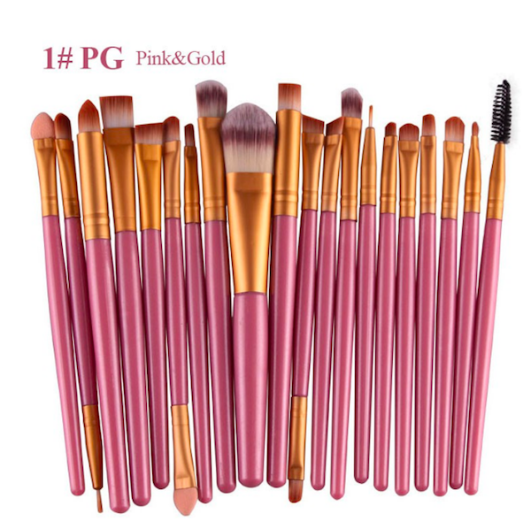 BL5018 Colourful Make Up Brush Pink Gold