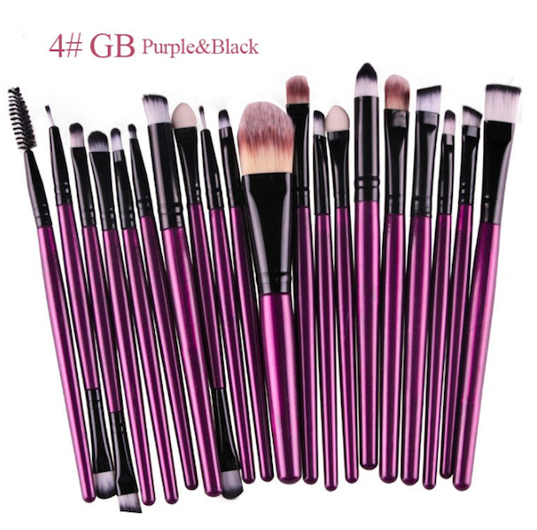 BL5018 Colourful Make Up Brush Purple Black