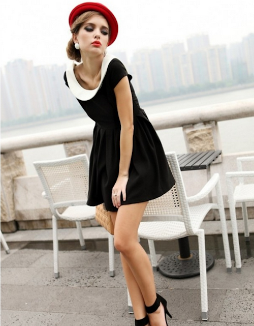 WD21693 Pretty Dress Black