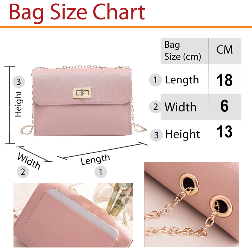 QA-871 Fashion Chain Sling Bag Grey
