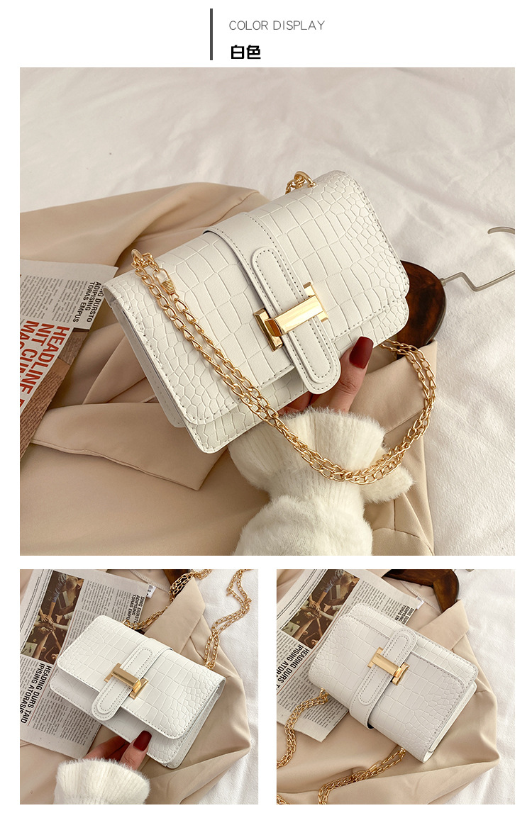 QA-897 Korean Fashion Chain Sling Bag White