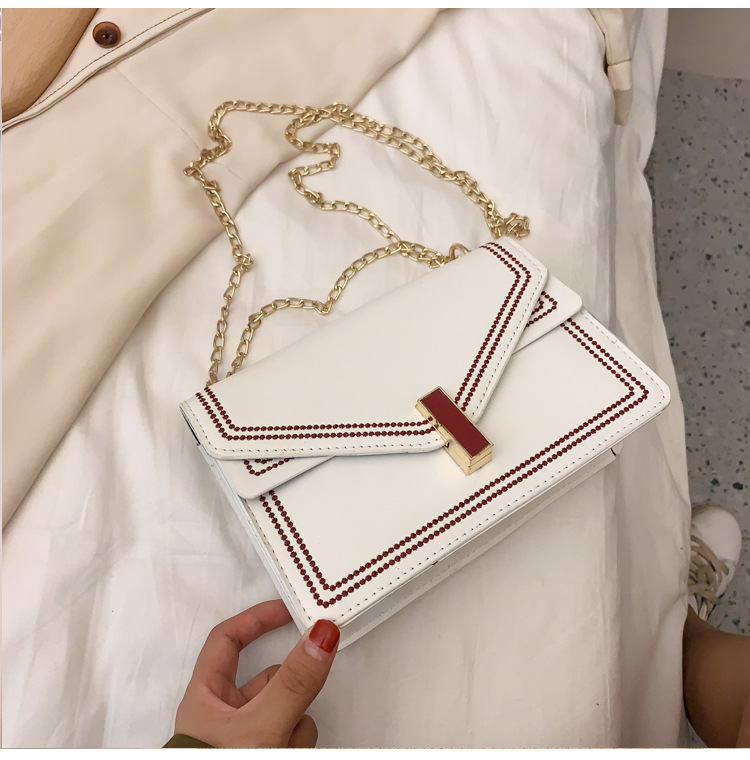 QA-896 Fashion Embroidered Sling Bag White