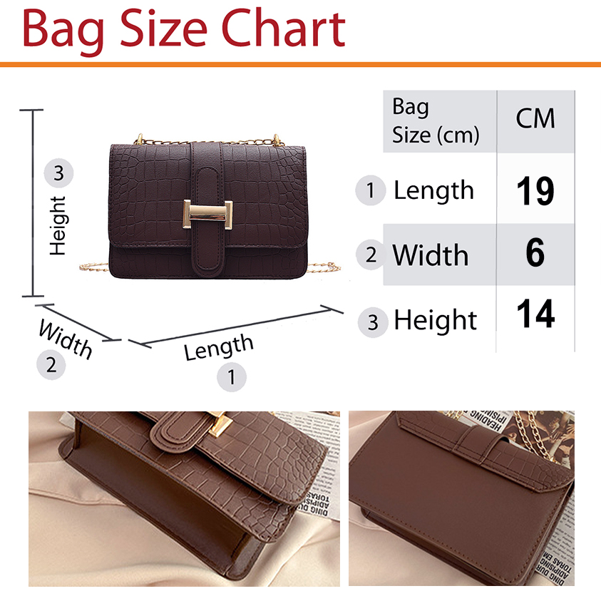 QA-897 Korean Fashion Chain Sling Bag White