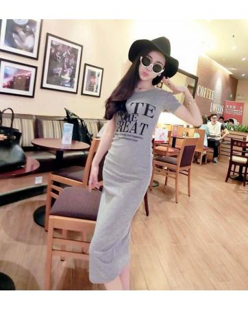 WD4671 Sexy Fashion Dress Grey Casual Dresses Dresses 