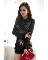 WT5048 Korea Fashion Top Black