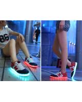 WS001 Cool Multi Colour LED Shoes Front Blue