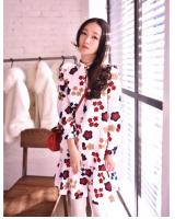 WD5683 Floral Dress White 