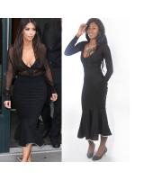 WD6086 Sexy Fashion Dress Black