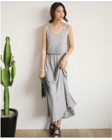 WD6109 Korea Stylish Long Dress Grey