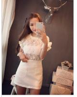 WT6157 Sexy Lace Top White