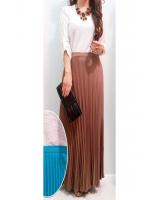 WP1118 Fashion Pleated Skirt Brown