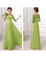 WD6259 Elegant Maxi Dress Green