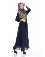 WH3337 Charming Jubah Dark Blue