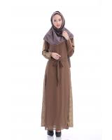 WH3341 Fashion Jubah Brown