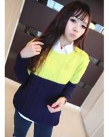 WT3614 Colourful Top Yellow