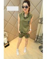 WT6991 Fashion Top and Pant Green (1 Set)