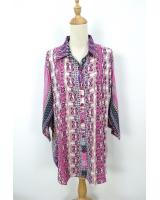 WT1160 Fashion Long Top Pink
