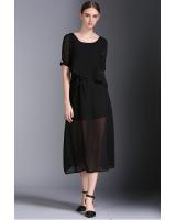 WD7518 Europe Fashion Dress Black