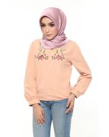 HA042 Long Sleeve Blouse Brown