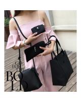 RD90012 Women Fashion Tote Bag Black