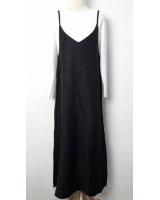 JW5023 Slit Dress & Top Set Black