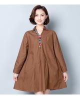 GW2032 Casual Long Top Brown