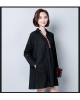 GW2032 Casual Long Top Black