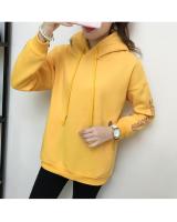 GW2042 Lovely Embroidery Hooded Top Yellow