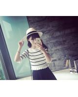 WT21072 Fashion Stripe Top White