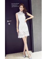 VW12225 Trendy Lace Cheongsam White