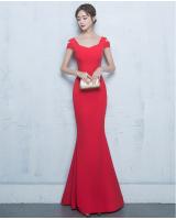 GW2210 Elegant Maxi Dress Red
