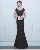 GW2210 Elegant Maxi Dress Black