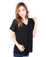 QA-328 Basic Short Sleeves Top Black