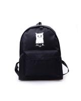 KW80259 Cute Cat Backpack Black