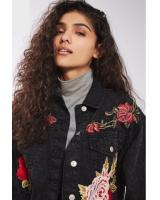BM70362 Stylish Denim Jacket Black