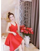 GW2257 Charming Strap Dress Red