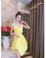 GW2257 Charming Strap Dress Yellow