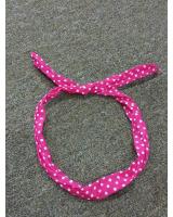 WB7656 Lovely Wire Headband Dark Pink