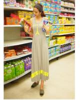 WD21731 Korea Maxi Dress Grey