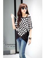 WT21740 Korea Stylish Top Black