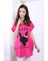 WT21741 Cute Bunny Top Pink