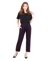 QA-479 Plus Size Palazzo Purple