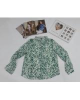 WT7680 Women's Printed Top Green