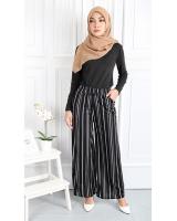 QA-542 WOMEN STRIPES PALAZZO DESIGN 02