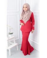 QA-551 WOMEN'S ELEGANT KURUNG RED