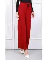 QA-593 SOLID WOMEN'S PANTS RED