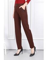 QA-599 ELASTIC FIT PANTS BROWN