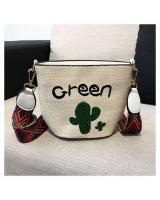 KW80422 Cute Green Cactus Bag Cream