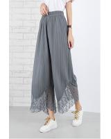 QA-644 WOMEN'S ELASTIC PALAZZO GREY